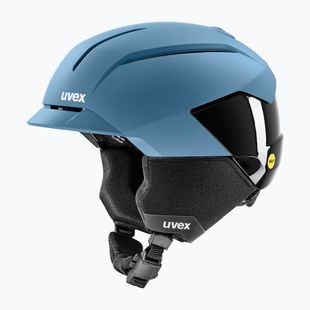 Casco da sci UVEX Levitate MIPS blu pietra/nero opaco