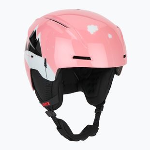 Casco da sci per bambini UVEX Viti Set + occhiali Speedy Pro rosa pinguino/lasergold lite