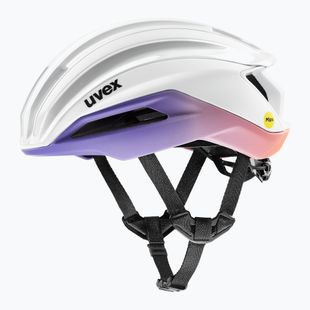 UVEX Surge Aero MIPS casco da bici bianco/lilla albicocca opaco