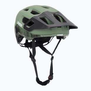 Casco da bici UVEX React MIPS verde muschio/nero opaco