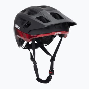 Casco da bici UVEX React MIPS nero/rosso opaco