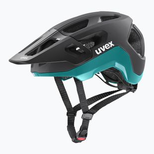 Casco da bici UVEX React nero/teal opaco