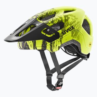 Casco da bici per bambini UVEX React MIPS Jr lime/nero