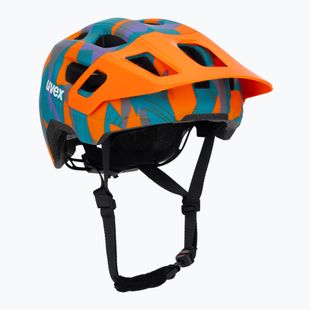 Casco da bici per bambini UVEX React Jr papaya camo matt