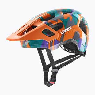 Casco da bici per bambini UVEX React Jr papaya camo matt