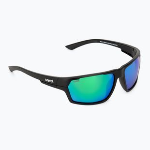 Occhiali da sole UVEX Sportstyle 233 P nero opaco / verde a specchio