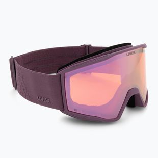 Maschera da sci UVEX Blast FM plum matt/mirror purple