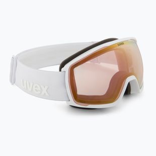 Maschera da sci UVEX Victorious S V white matt/vario rose mirror