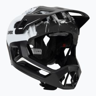 Casco da bici per bambini UVEX React Fullface Jr black/white matt