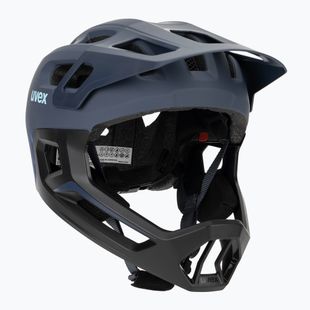 Casco da bici per bambini UVEX React Fullface Jr dusk blue matt