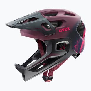 Casco da bici per bambini UVEX React Fullface Jr cranberry matt
