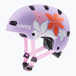 Casco per bambini UVEX Kid 4 Style flower lilac matte