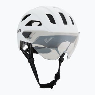 Casco da ciclismo UVEX Stride Visor white matt/lite mirror silver