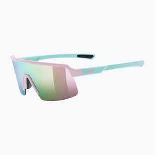 Occhiali da sole per bambini UVEX Dyrt Jr pink/green matt/mirror pink