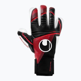 Guanti da portiere per bambini uhlsport Powerline Absolutgrip Finger Surround nero/rosso/bianco