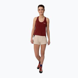 Salewa Lavaredo Hemp Crop Tank maglia da arrampicata donna syrah