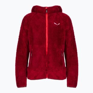 Felpa trekking Salewa da bambino Puez Highloft 2 IT con cappuccio syrah/fluo coral