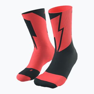 DYNAFIT No Pain No Gain, calzini da corsa color corallo fluo