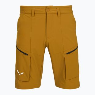 Pantaloncini da trekking da uomo Salewa Puez DST Cargo marrone dorato