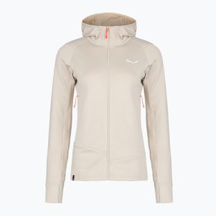 Felpa trekking donna Salewa Puez PL con cappuccio, color avena