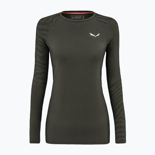 Maglia termica da donna Salewa Cristallo Warm AMR dark olive