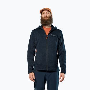 Felpa da trekking uomo Salewa Puez Rocca Polarlite Hood navy blazer