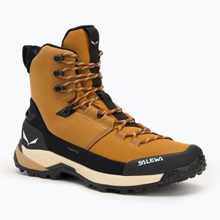 Salewa stivali da trekking da uomo Puez Winter Mid Ptx marrone dorato / nero