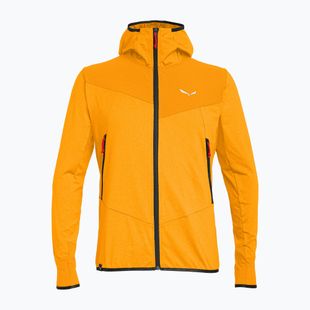 Felpa da trekking da uomo Salewa Agner Hybrid PL/DST FZ Hoody turmeric melange/0910