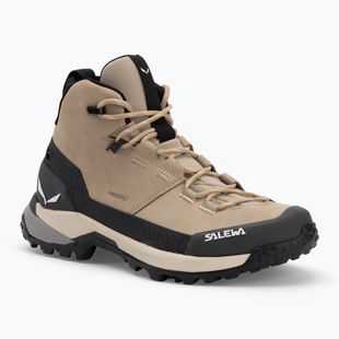 Stivali da trekking Salewa da donna Puez Leather Mid Ptx sabbie mobili / onice