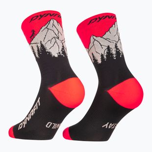 Calzini DYNAFIT Traverse Crew black out ultra coral/6a10