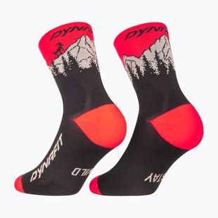 Calzini da sci DYNAFIT Traverse Mid black out ultra coral/6a10