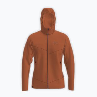 Felpa da trekking uomo Salewa Puez Rocca Polarlite Hood Bombay Brown