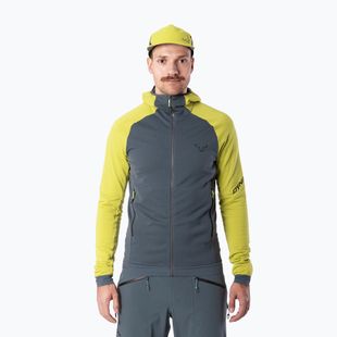 Felpa da sci alpinismo uomo DYNAFIT Radical Polartec Hooded golden lime/0720