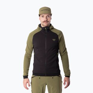 Felpa da sci alpinismo uomo DYNAFIT Radical Polartec con cappuccio verde militare/0910