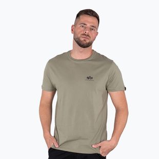 Maglietta Alpha Industries Basic Small Logo olive da uomo