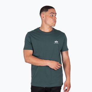 Alpha Industries Basic Small Logo T-shirt da uomo verde navy
