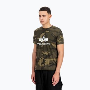 Polo Alpha Industries Basic Camo olive camo da uomo