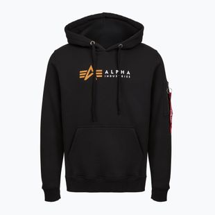 Felpa Alpha Industries da uomo Alpha Label nero