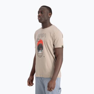 Alpha Industries NASA Orbit T - Maglietta da uomo vintage color sabbia