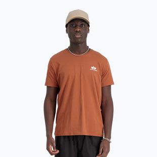 Alpha Industries Basic Small Logo T-shirt uomo marrone nocciola
