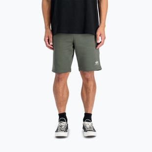 Pantaloncini da uomo Alpha Industries Basic Small Logo II oliva scuro