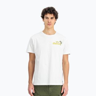 Alpha Industries - T-shirt da uomo con stampa posteriore Pearl Harbor - bianco