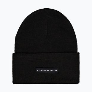 Berretto Alpha Industries Rubber Logo Beanie black