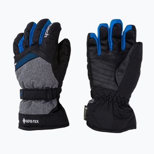 Guanto da sci Reusch Flash Gore-Tex per bambini nero/nero melange/blu brillante