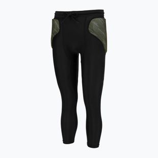 Pantalone da portiere Reusch Padded Eco Short 3/4 nero/verde deserto