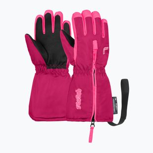 Guanti da sci per bambini Reusch Tom fuchs purp/knockout pink