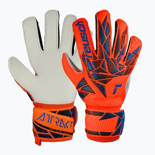Guanti da portiere Reusch Attrakt Solid iper arancio/blu elettrico