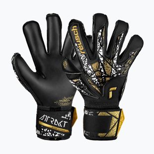 Guanti da portiere Reusch Attrakt Gold X Evolution Cut Finger Support nero/oro/bianco/nero
