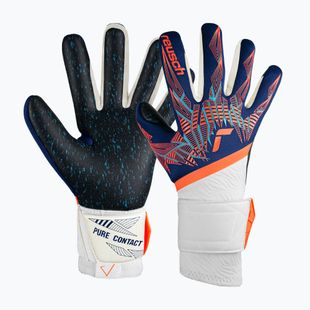 Guanti da portiere Reusch Pure Contact Fusion premium blu/arancio elettrico/nero