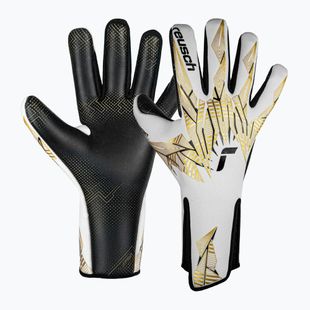 Reusch Pure Contact Gold X GluePrint Guanti da portiere senza spalline bianco/oro/nero